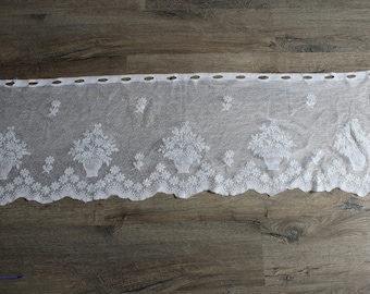 Cortinas francesas. Cortina de café. Cortina de puerta. Cortina de ventana. Cenefa. Estilo vintage francés. Decoración campestre francesa. Decoración de casa de campo. Ropa de cama francesa.