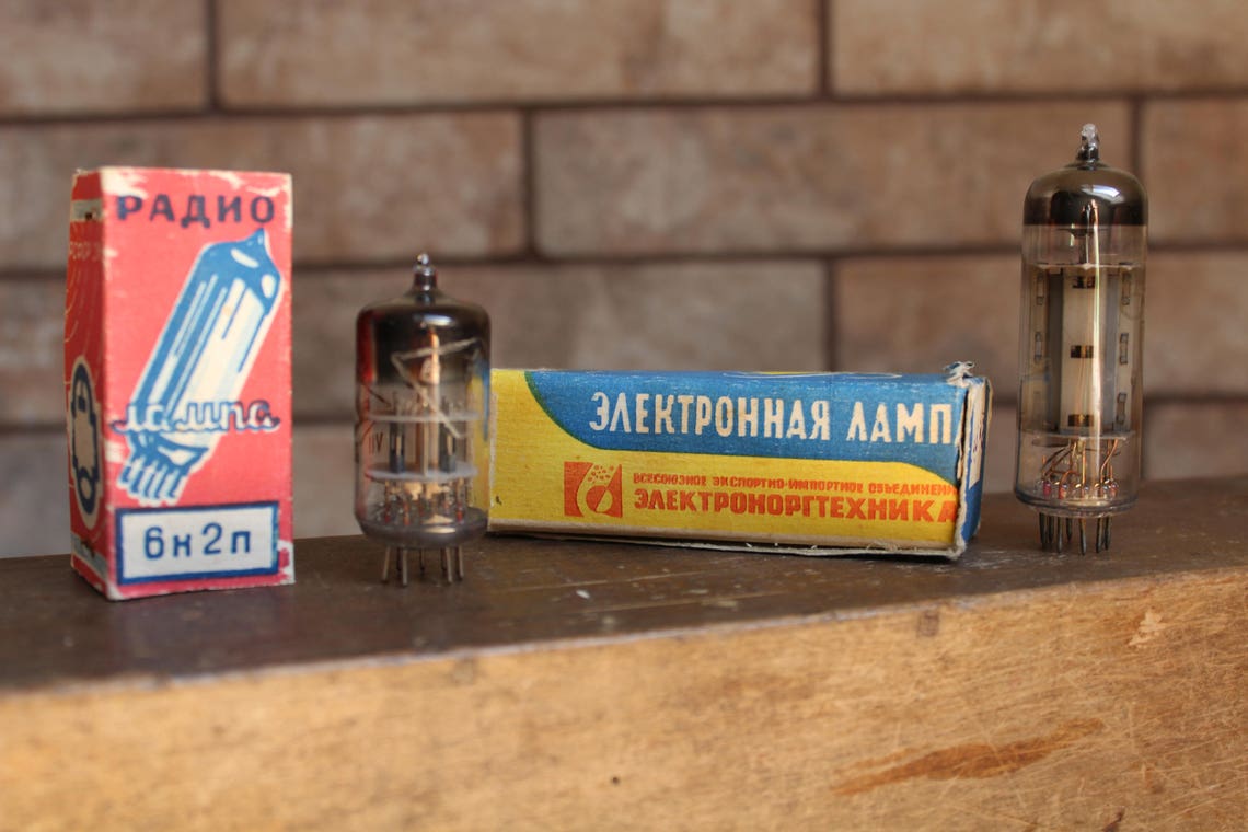 Set of 4 Vacuum Tubes.Vintage Electronics.Radio Etsy