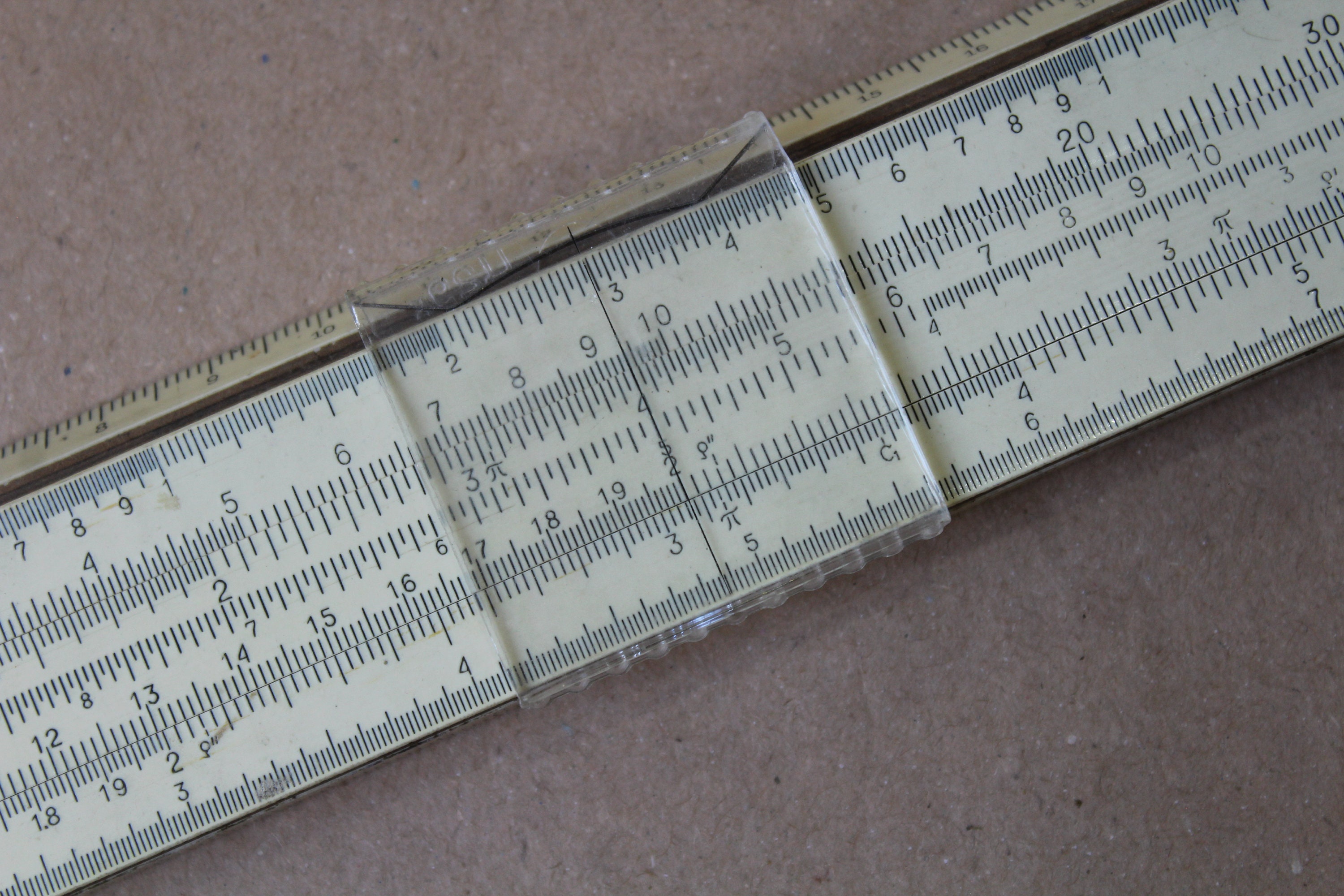 Logarithmic Scale.vintage Slide Rule With Case.mathematics Etsy UK