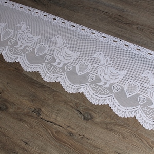 Cafe curtain. Door curtain. Window curtain. Valance. French vintage. French country decor. Farmhouse decor. French linens.