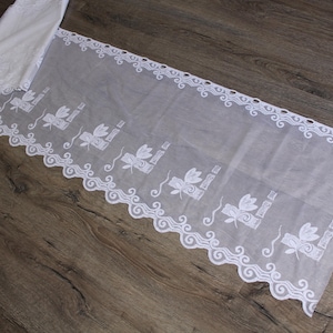 French curtains. Cafe curtain. Door curtain. Window curtain. Valance. French vintage. French country decor. Farmhouse decor. French linens.