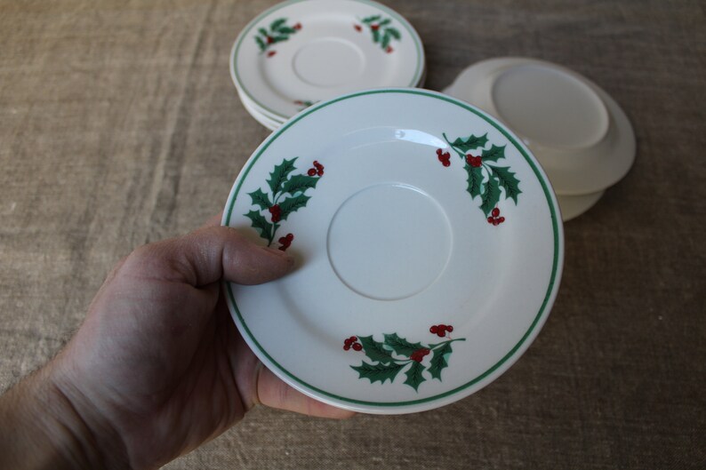 Vintage East German Christmas Dessert / Salad Plates Set of 6 | Etsy