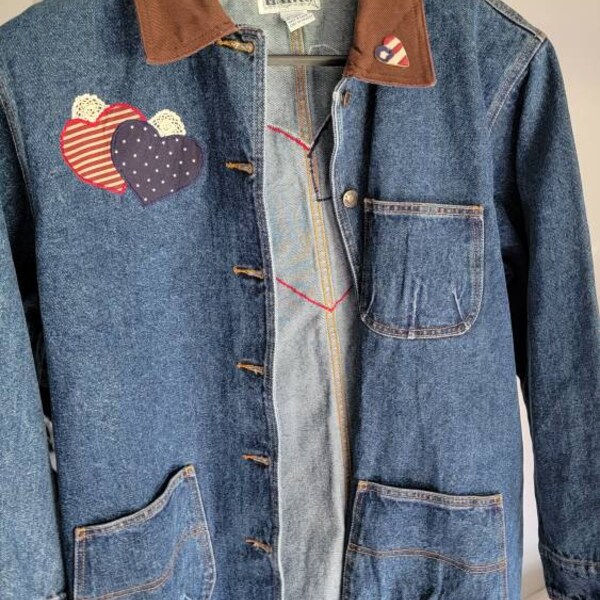 Long Denim Jacket Etsy
