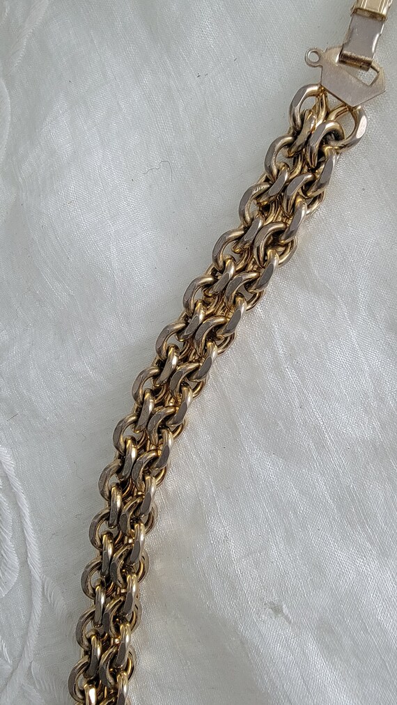 Vintage goldtone chunky bracelet - image 3