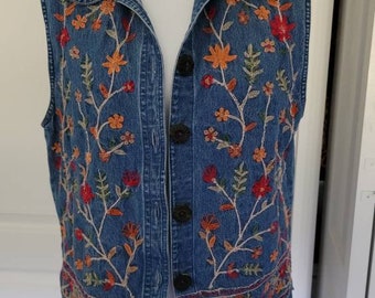 Denim sleeveless top