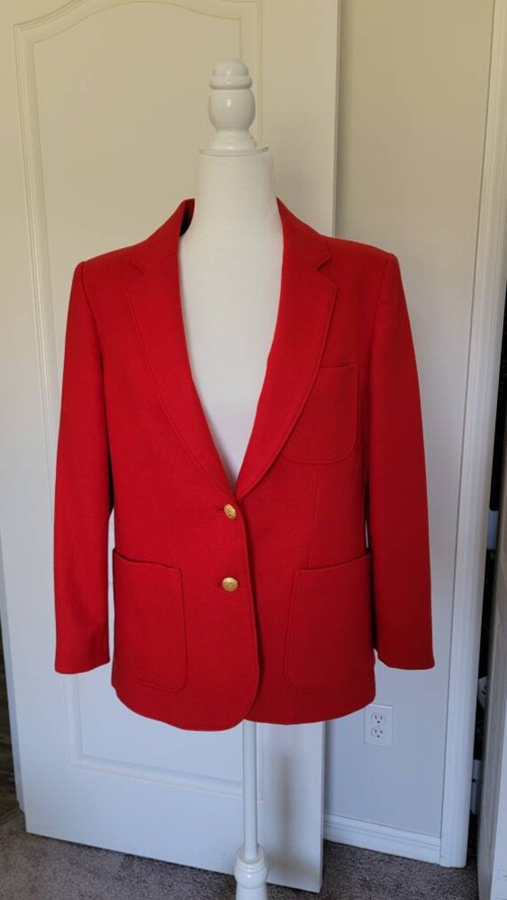 Vintage bright red ladies blazer