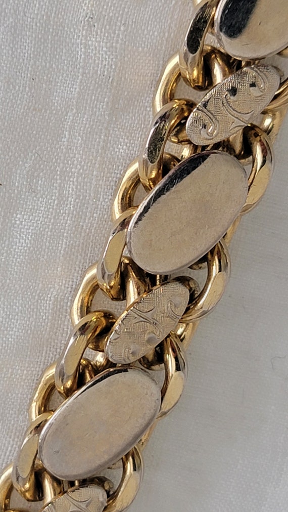 Vintage goldtone chunky bracelet - image 1