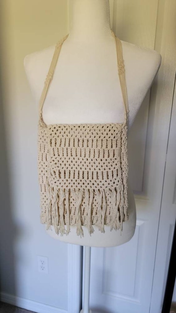 1970s Macrame handbag