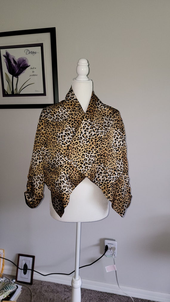 Cheetah print reversible open jacket - image 2