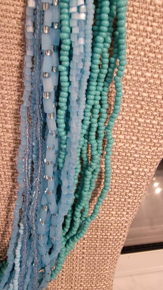 Vintage multi strand Bohemian beaded necklace - image 2