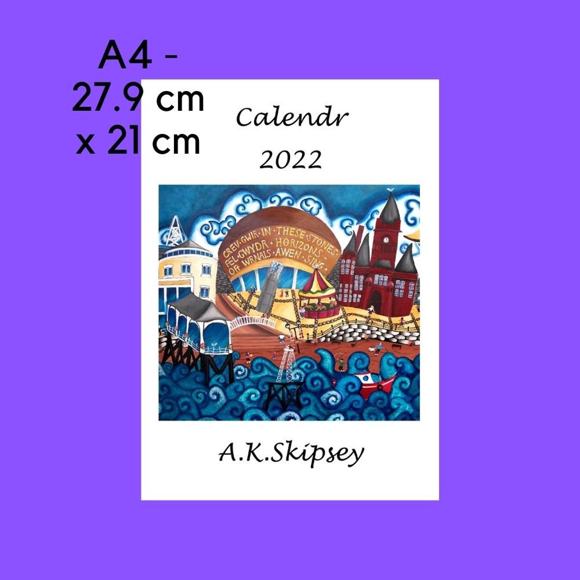 Welsh language calendar 2022 Calendr 2022 bundle Welsh | Etsy