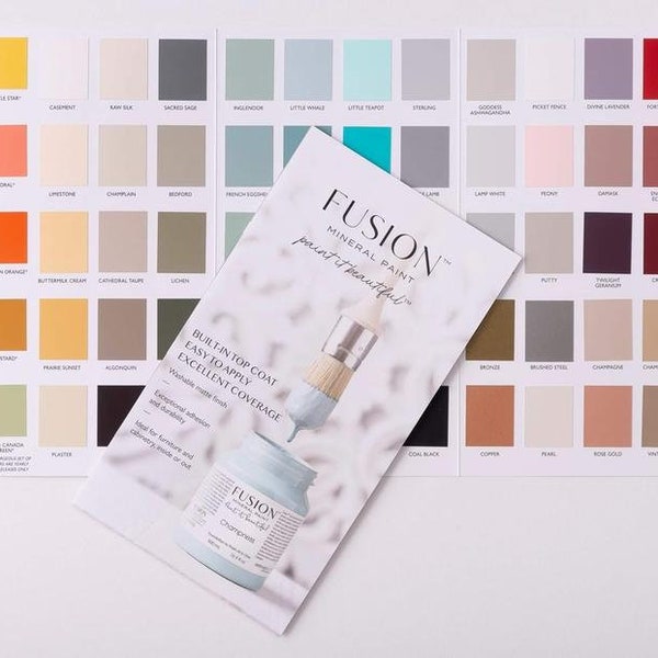 Fusion Mineral Paint Full Color Chart (w/ Real Paint Swatches)