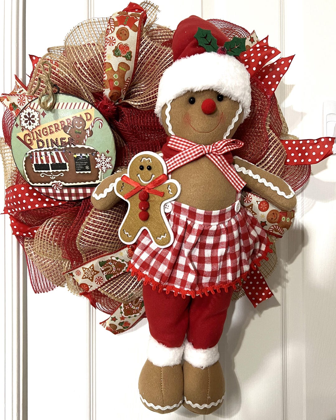 Christmas Wreath, Gingerbread Wreath - Etsy