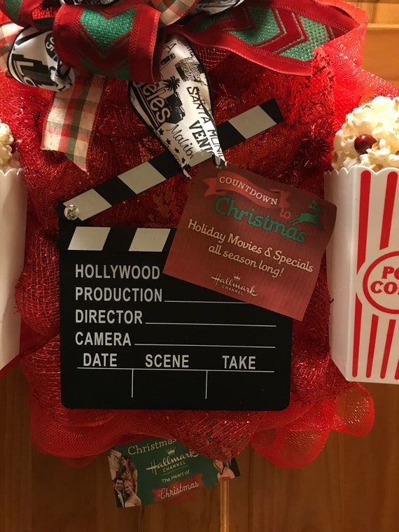 deco mesh popcorn wreath movie themed wreath christmas etsy