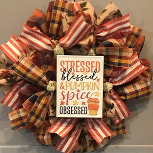 Fall Pumpkin Wreath: Farmhouse Autumn Welcome Decor