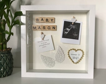 Memory Item Halo Remembrance Necklace Miscarriage Gift Memorial Gift White Linen and Gold Foil Premium Extra Large Keepsake Box Infant Loss