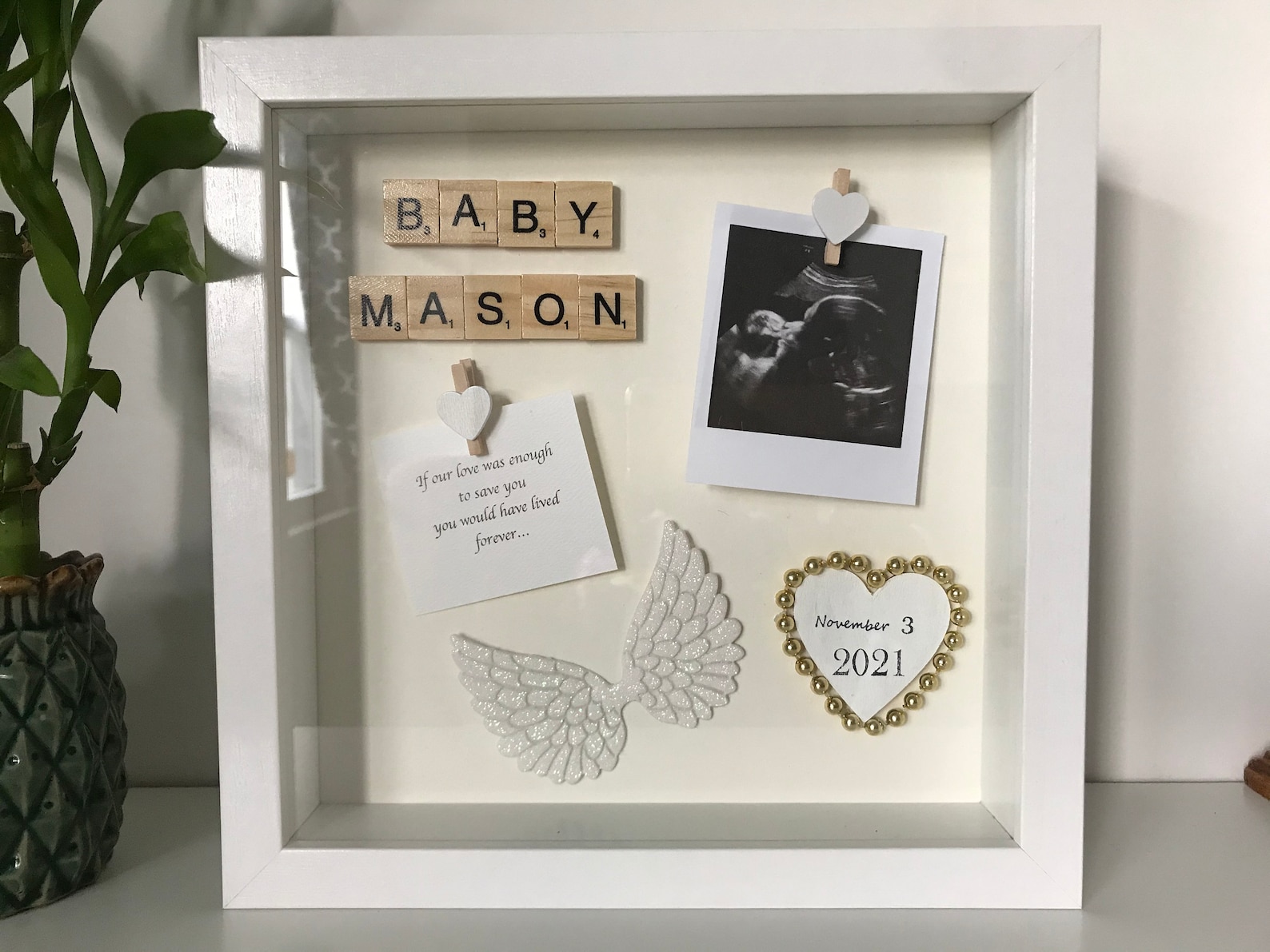 Personalized Baby Memorial Gift / Infant Loss Frame for Etsy