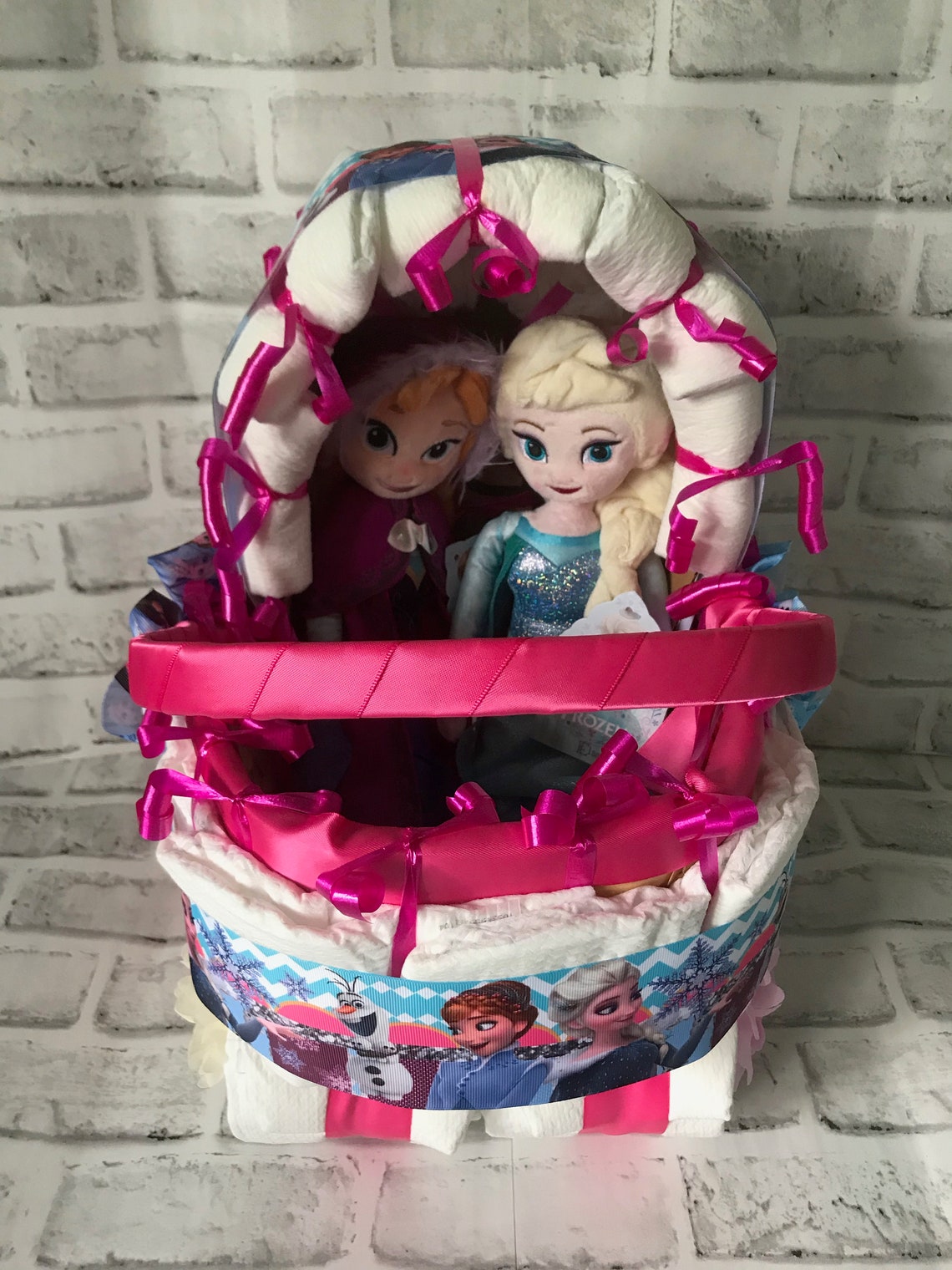 Carro de pañal temático congelado baby shower pieza central | Etsy