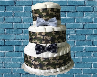 Military Baby Diaper Cake / Army Baby Shower Gift / Gift for New Military Parents