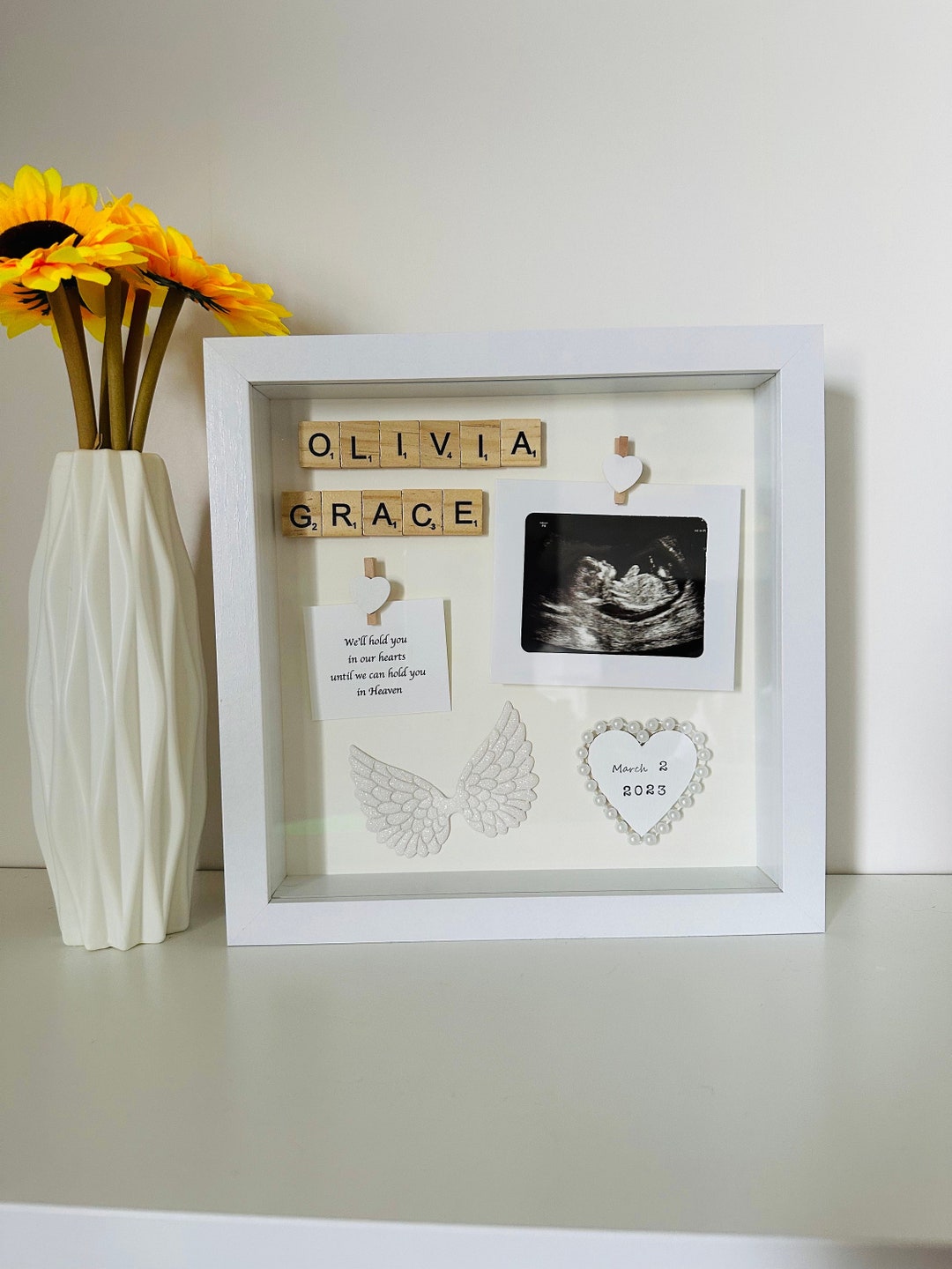 Personalized Baby Memorial Gift / Infant Loss Frame for Parents / Miscarriage Keepsake With
