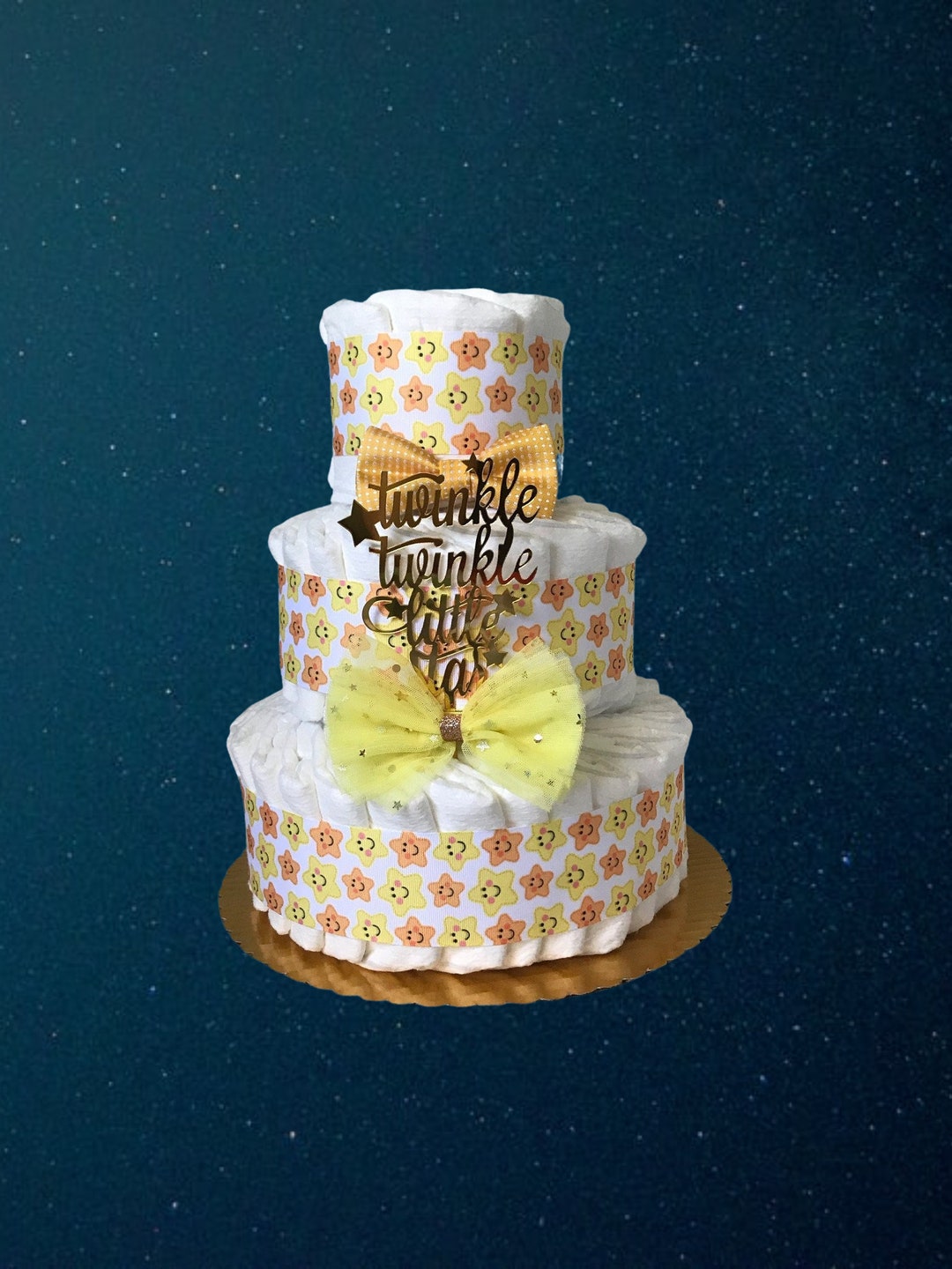 Star Diaper Cake / Twinkle Twinkle Little Star Baby Shower Gift - Etsy UK