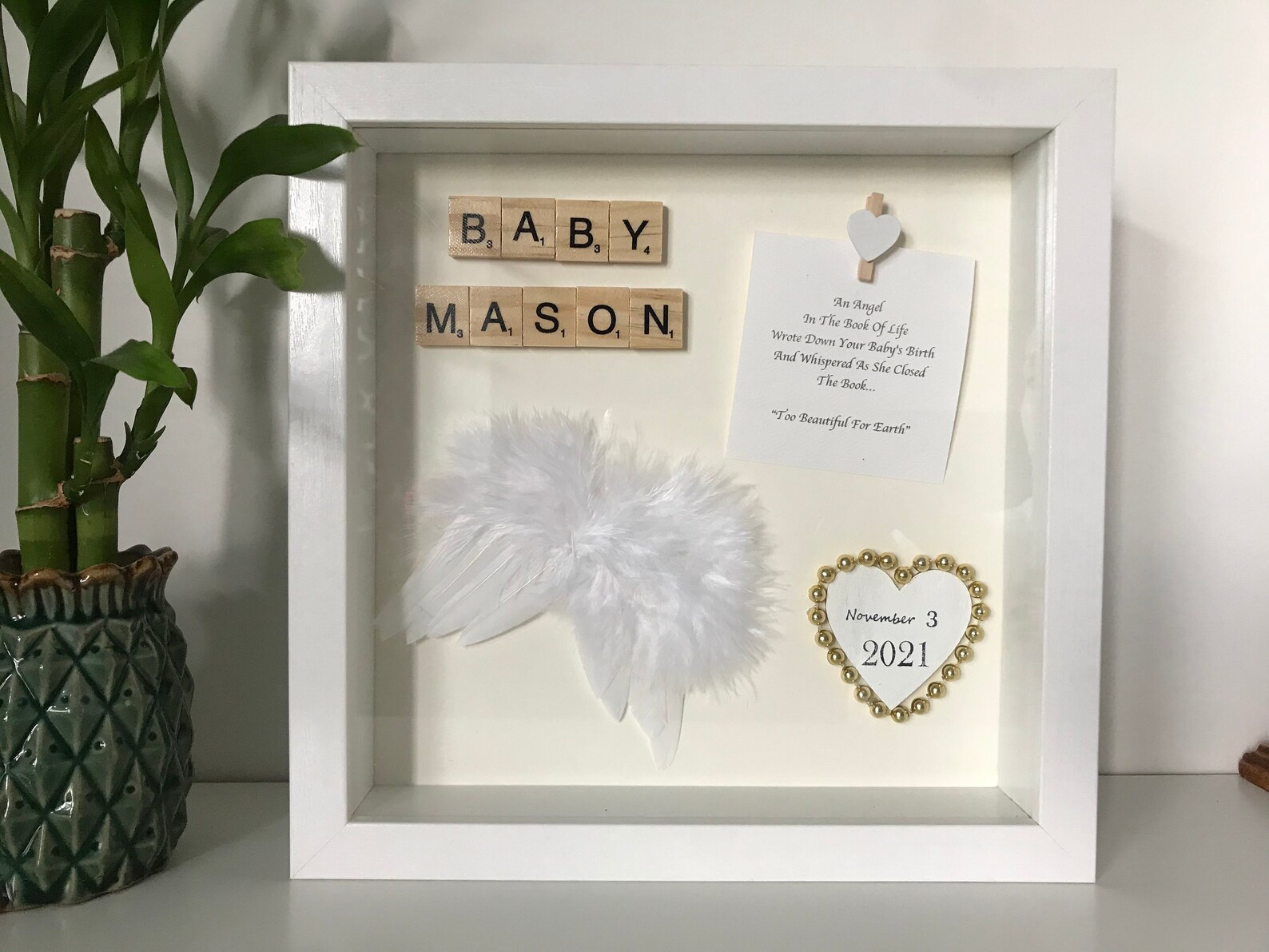 Personalized Baby Memorial Gift / Infant Loss Frame for Etsy