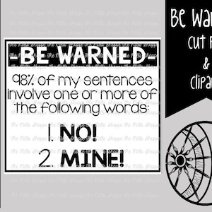Be Warned! Toddler SVG, PNG, JPG