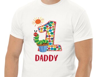 Hungry Caterpillar First Birthday Daddy Shirt, 100% Cotton