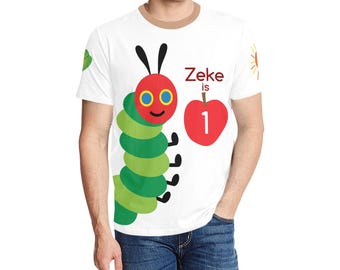 Personalized Hungry Caterpillar Birthday Shirt, Daddy First Birthday