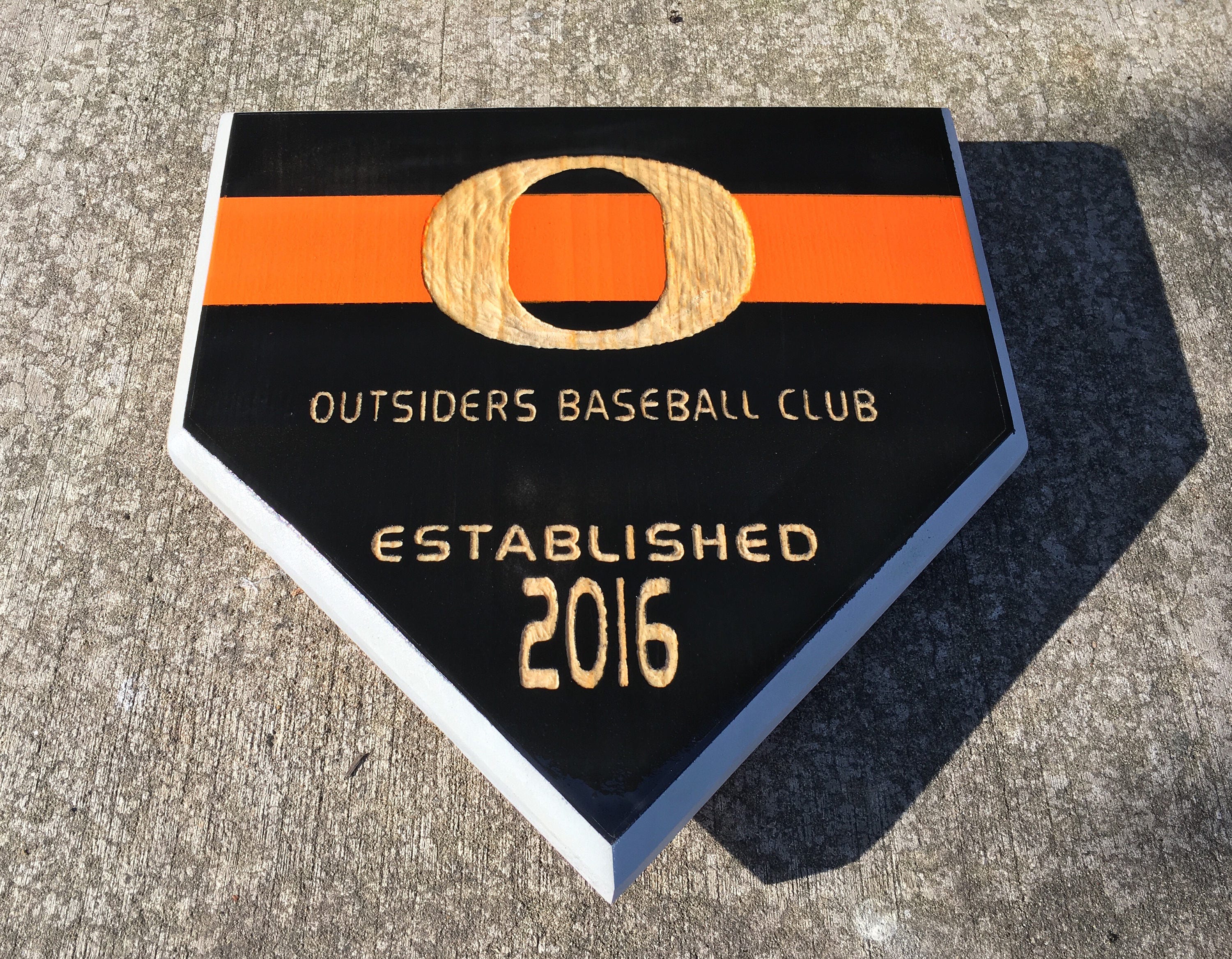 Custom Engraved Wooden Baseball Softball Home Plate Plaque Baseball