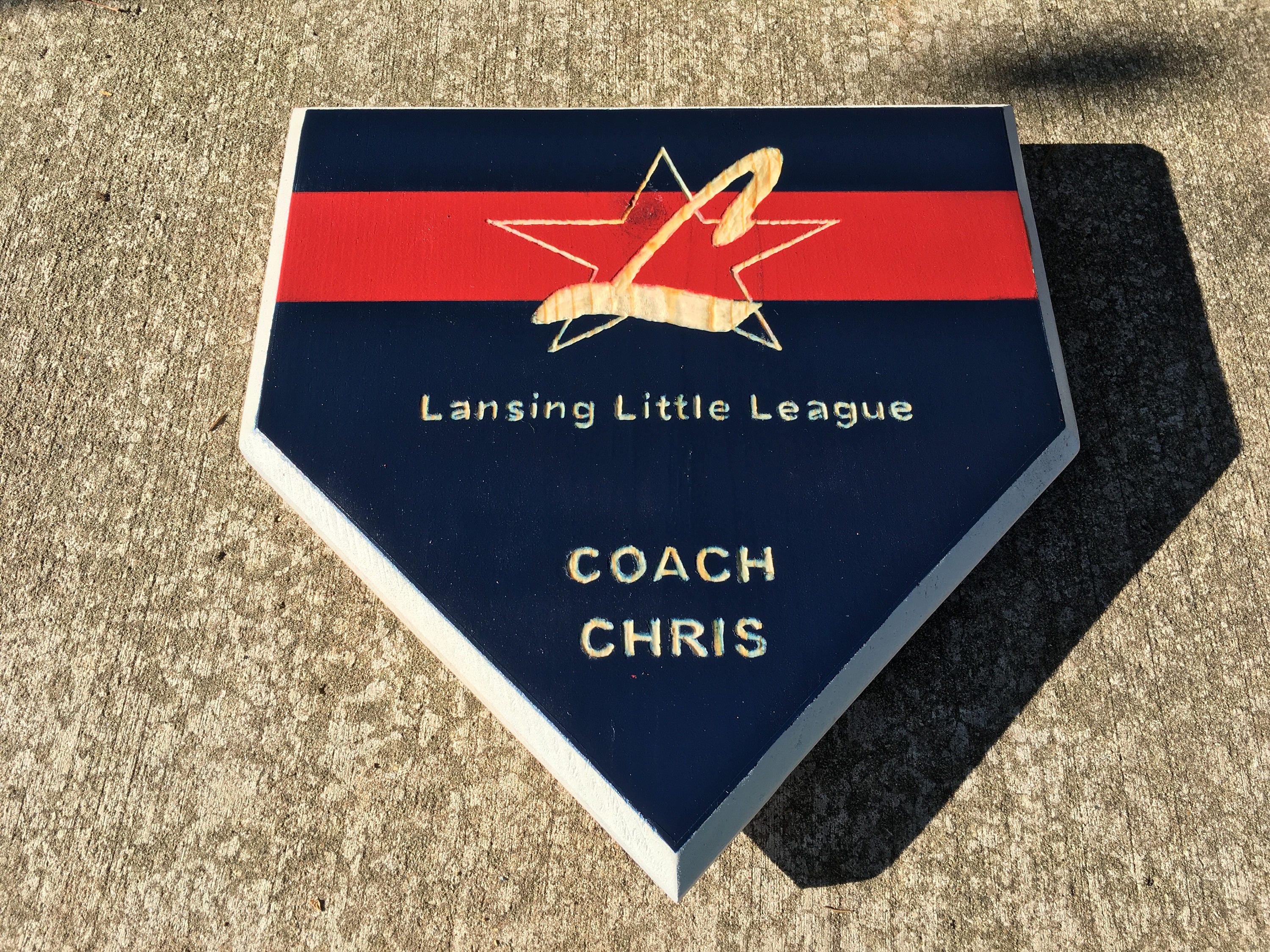 Custom Engraved Wooden Baseball / Softball Home Plate Plaque Etsy