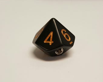 d10 Knob OG Dwyer (Black W/Gold)