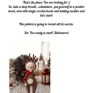 Crochet deer pattern, Christmas reindeer, Amigurumi animals image 6