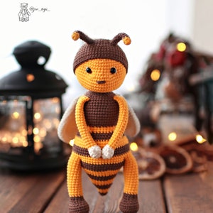 Crochet bee pattern. Amigurumi bee. Funny mini crochet bee image 5