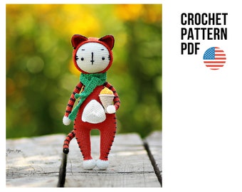 Crochet tiger pattern, Amigurumi funny Tiger pattern pdf tutorial, Amigurumi animals