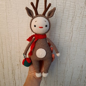 Crochet deer pattern, Christmas reindeer, Amigurumi animals image 5
