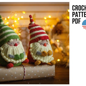 Scandinavian gnome crochet pattern amigurumi, Christmas toy pattern, PDF pattern in English