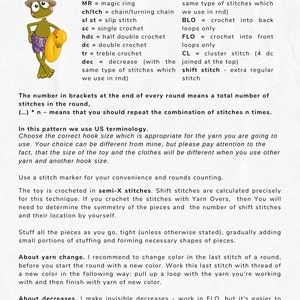 Amigurumi cute summer frog on vacation, PDF ENGLISH Spanish German crochet animal pattern image 3