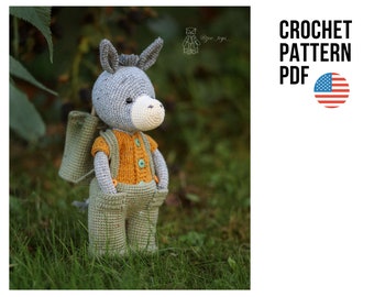 Wzór szydełkowy słodki osioł. Zwierzęta szydełkowe Amigurumi