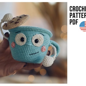 Amigurumi Milky Mug, PDF Patron au crochet ANGLAIS