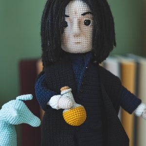 Amigurumi cute mysterious wizard crochet doll pattern, doe toy pdf English tutorial image 6