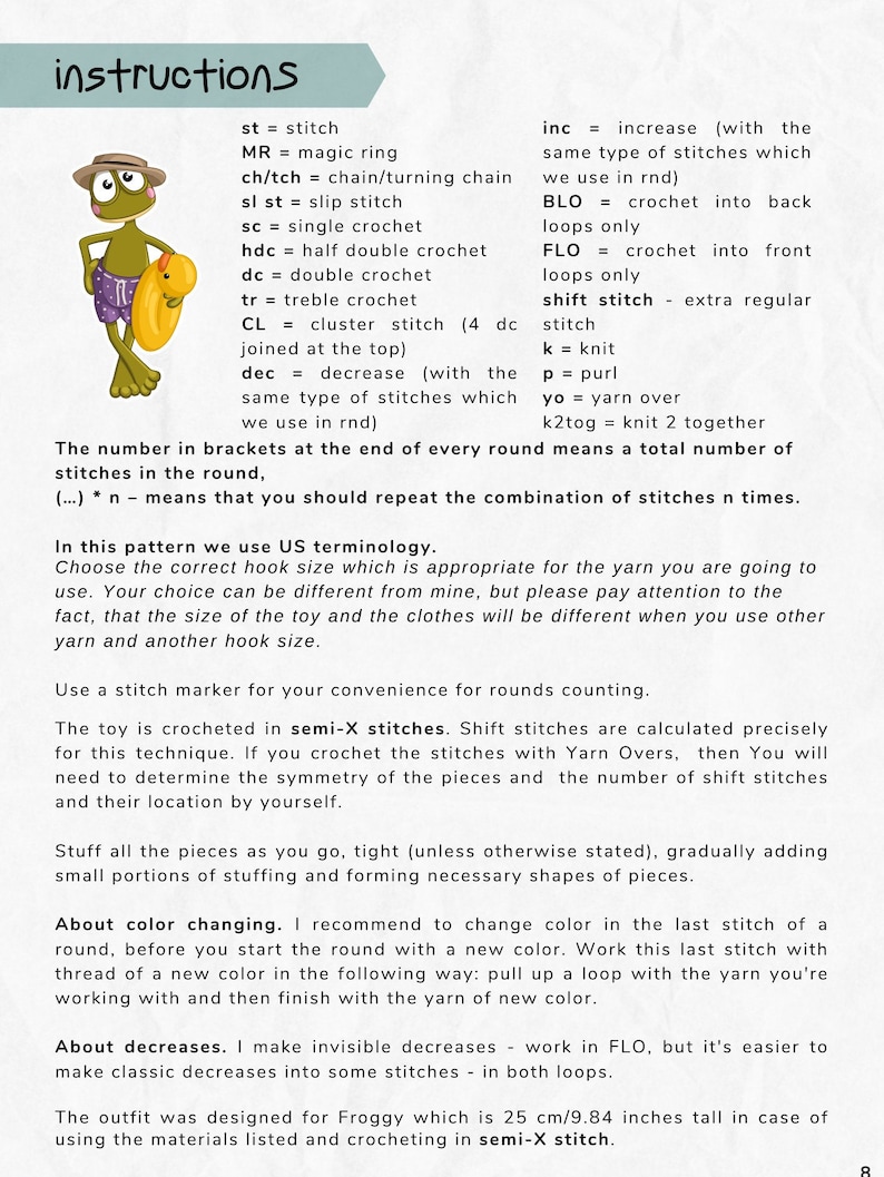 Crochet autumn raincoat outfit for froggy, PDF ENGLISH SPANISH crochet pattern image 3