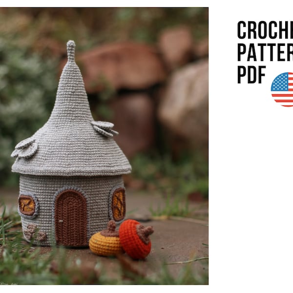 Crochet pattern Gamekeeper house. Wizard's House. Magic house.