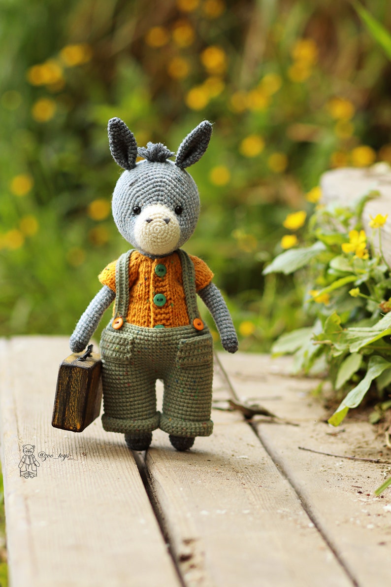 Crochet pattern cute donkey. Amigurumi crochet animals image 7