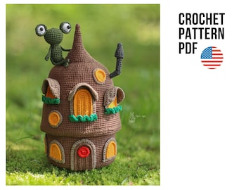 かぎ針編みの家2軒、パターンハウス、あみぐるみボックスハウス - Etsy