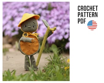 Crochet turtle pattern PDF. Amigurumi little turtle tutorial. Asian crochet turtle