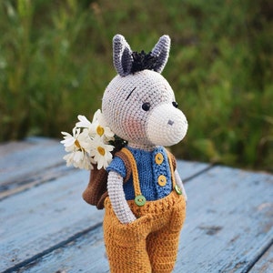 Crochet pattern cute donkey. Amigurumi crochet animals image 6
