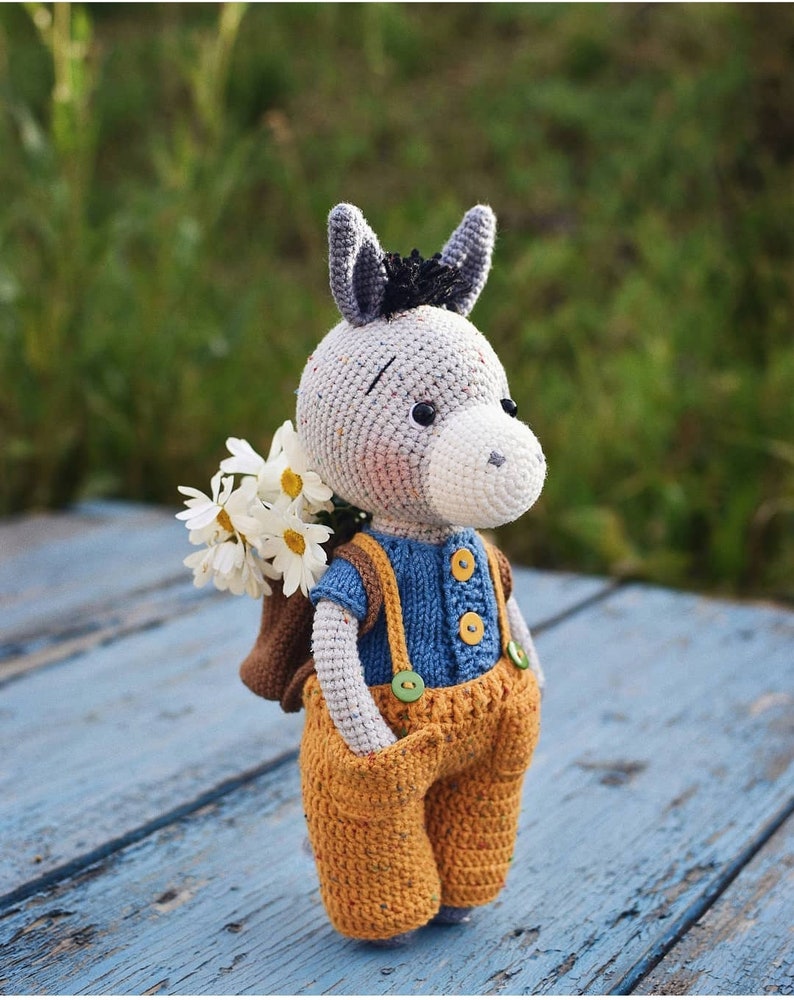 Crochet pattern cute donkey. Amigurumi crochet animals image 6