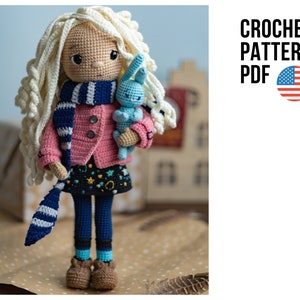 Amigurumi crochet dreamer doll pattern, amigurumi toy tutorial, PDF pattern in English