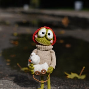 Crochet autumn raincoat outfit for froggy, PDF ENGLISH SPANISH crochet pattern image 6